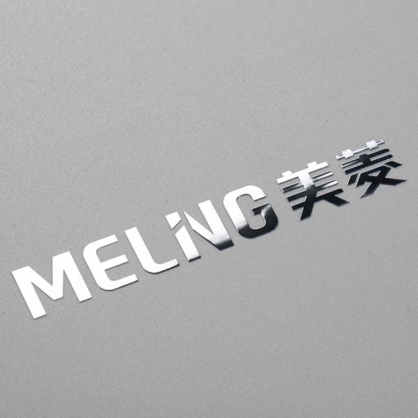 Tilpasbare metalklistermærker Nikkel skinnende varmebestandigt logo