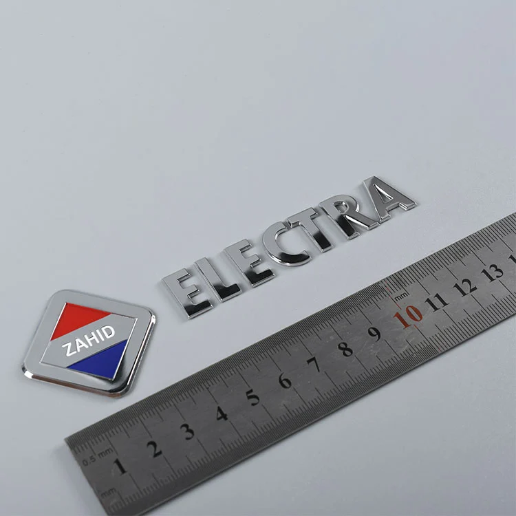 3D metalplade klistermærke
