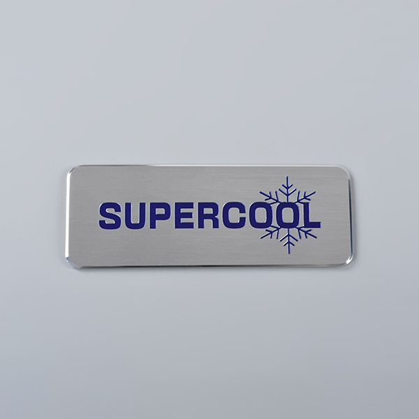 Anodiseret aluminium navneskilt