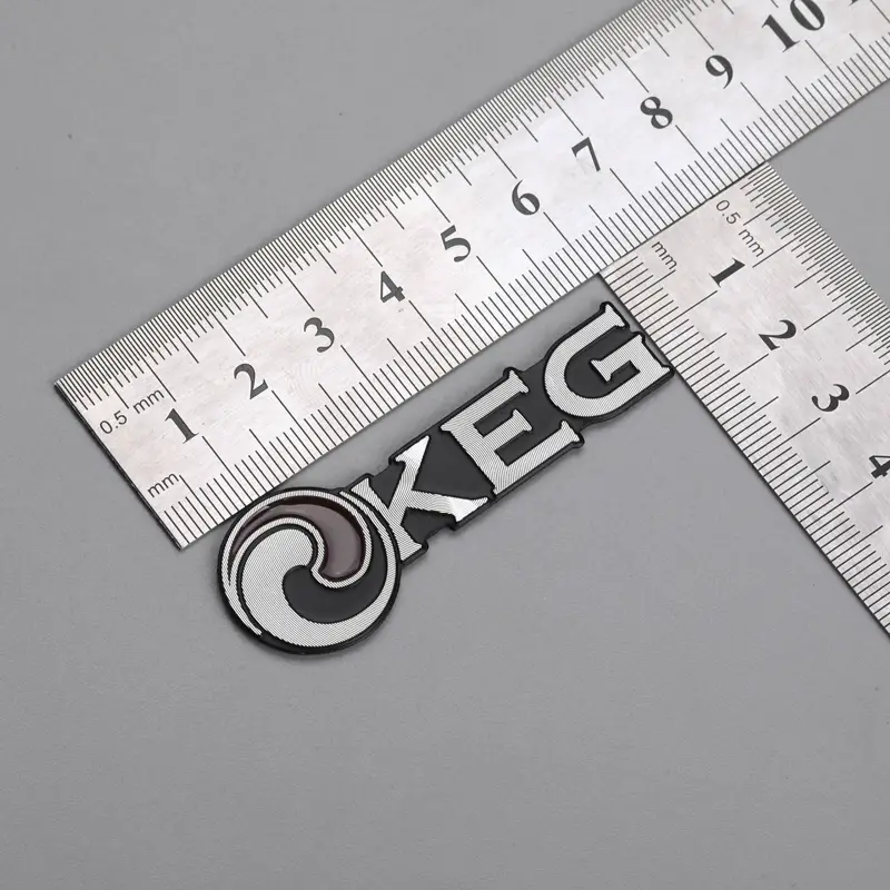 3D aluminium label