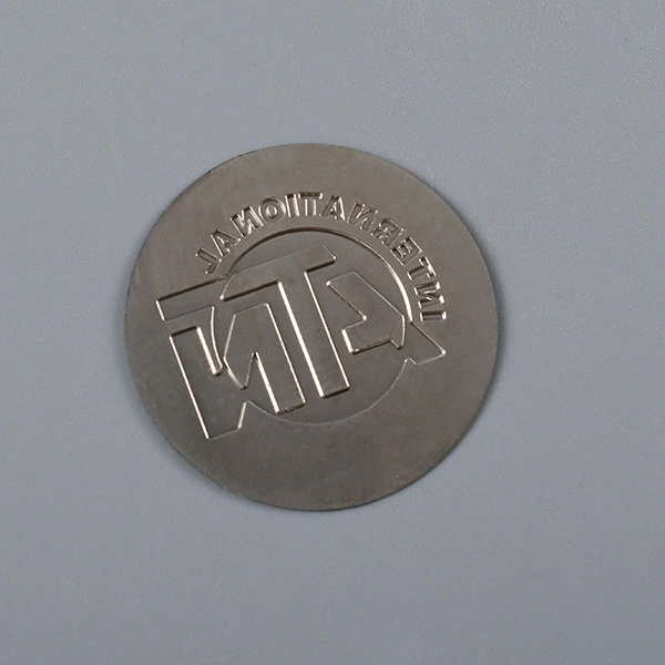 3d nikkeletiket klistermærke