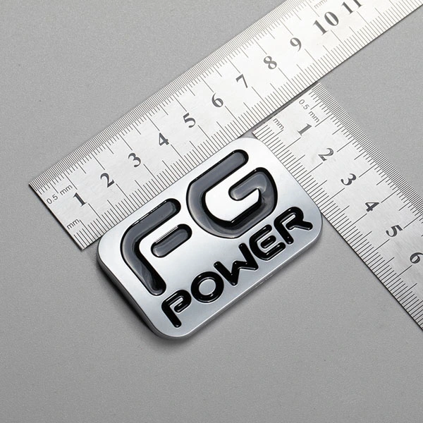 Brugerdefineret design Abs plastik krom elektroplade bil navneskilt logo fladt bogstav mat 3d bil badge emblem