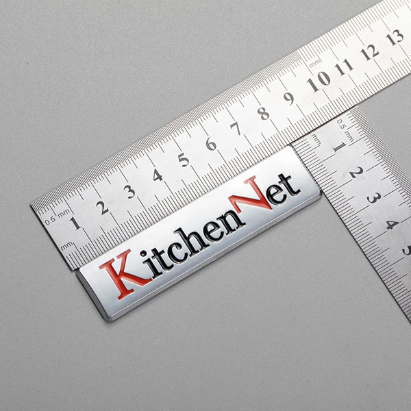 Producent Brugerdefineret ABS Plast Letter Emblem Sticker Specialiseret køleskab Dekorative Emblems