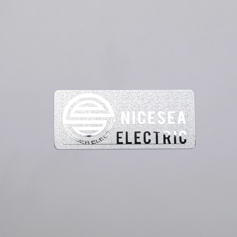 Krom Sølv Logo Sticker Nikkel Label med 3M klæbemiddel