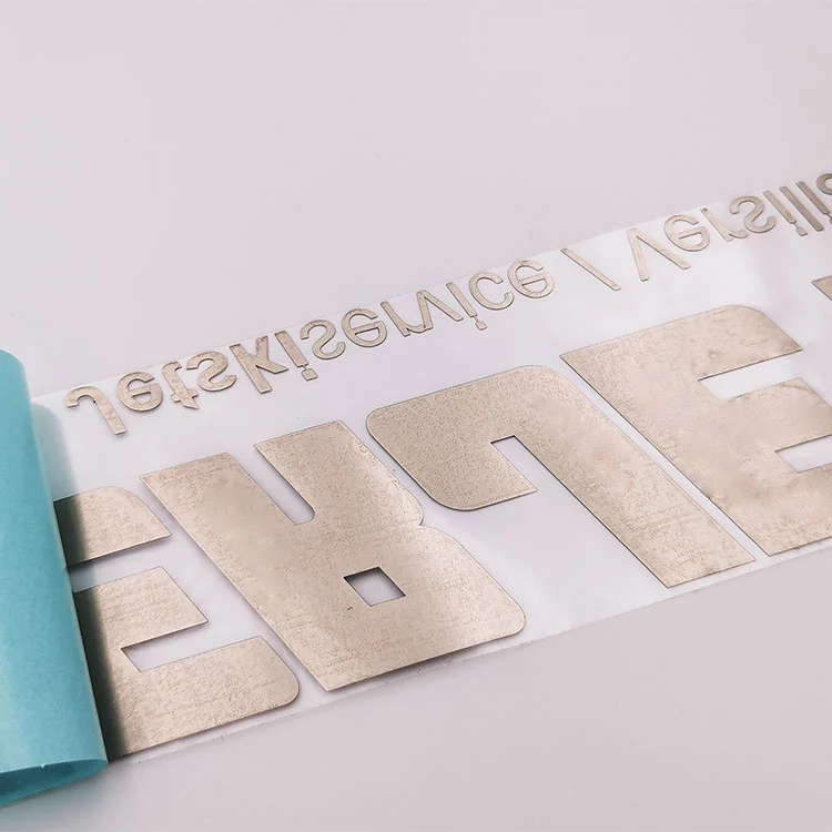 Metal nikkel logo etiket klistermærke