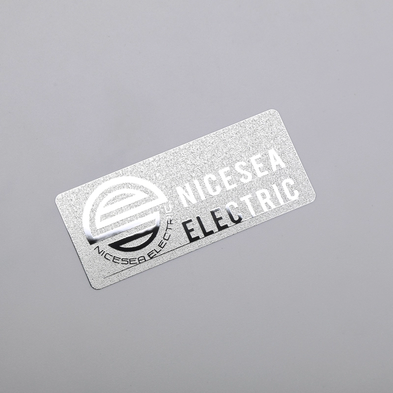 Krom Sølv Logo Sticker Nikkel Label med 3M klæbemiddel