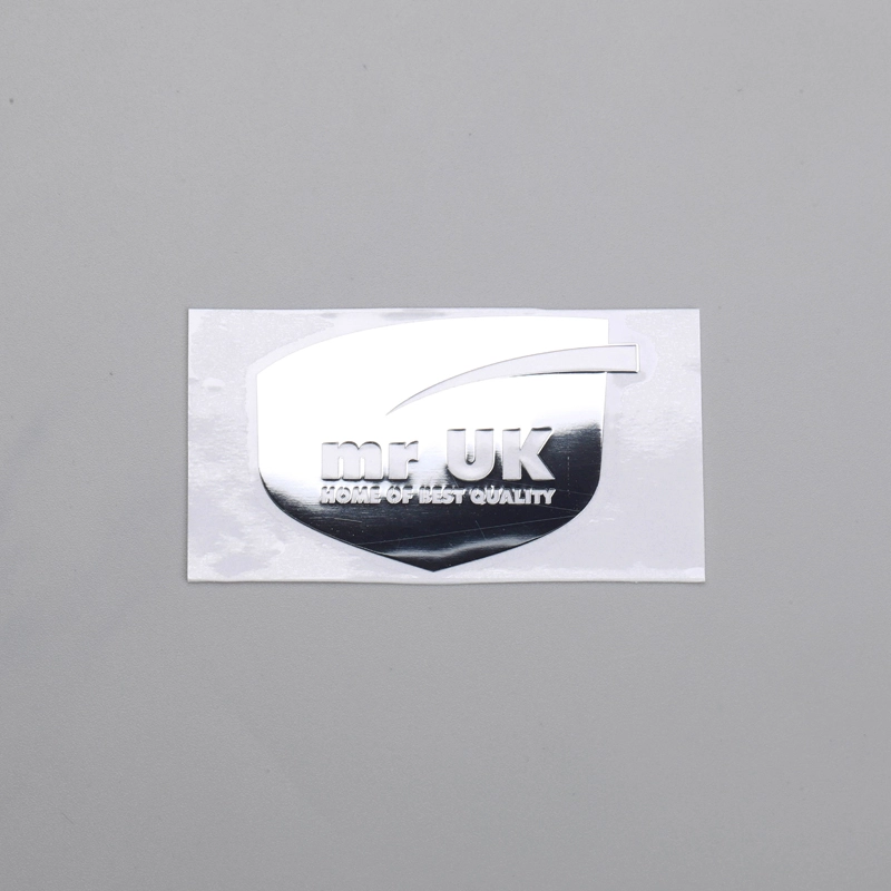 Tilpasset Chrome Glossy Thin Emblem Logo med 3M klæbemiddel