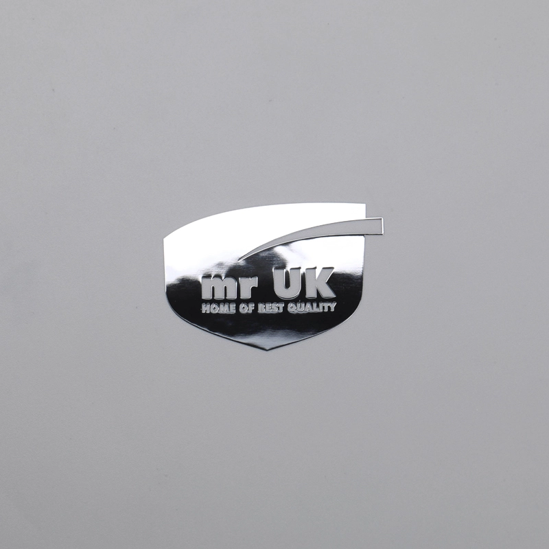 Tilpasset Chrome Glossy Thin Emblem Logo med 3M klæbemiddel