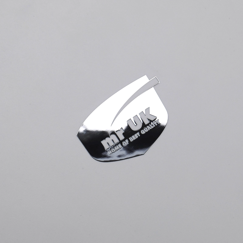 Tilpasset Chrome Glossy Thin Emblem Logo med 3M klæbemiddel