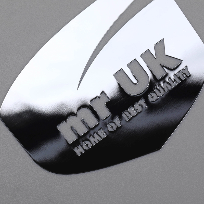 Tilpasset Chrome Glossy Thin Emblem Logo med 3M klæbemiddel