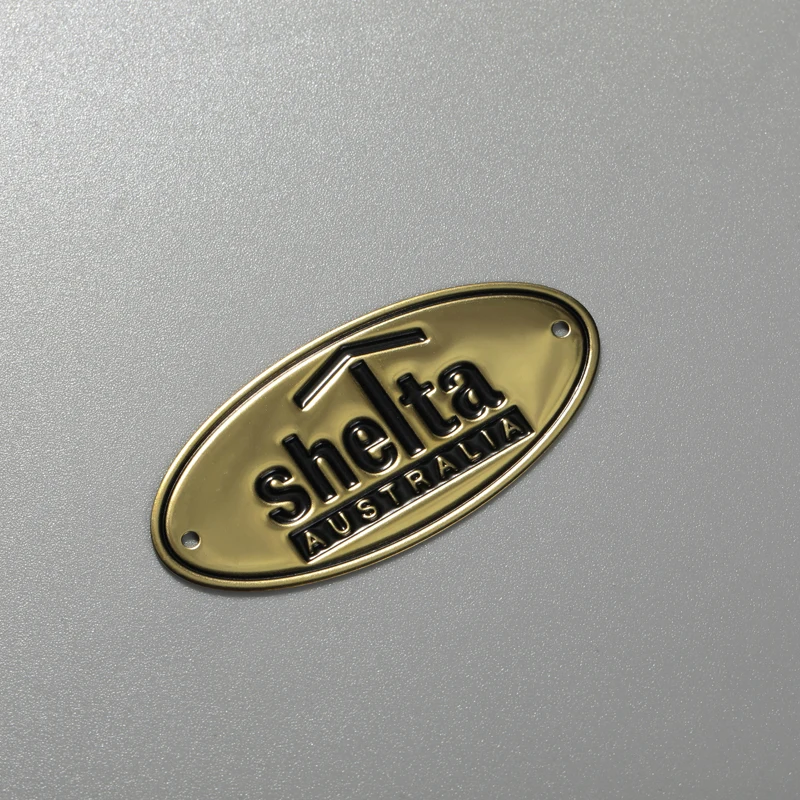 Brugerdefineret navneskilt rustfrit stål aluminium messing logo