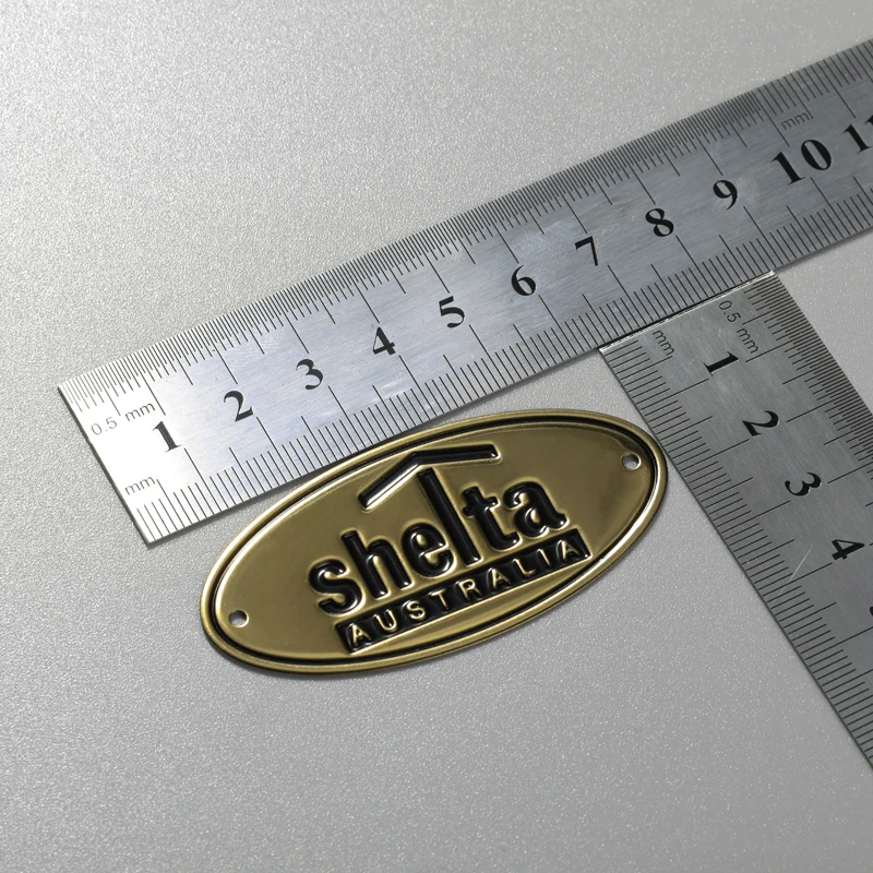Brugerdefineret navneskilt rustfrit stål aluminium messing logo