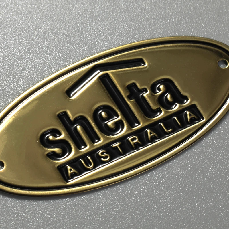 Brugerdefineret navneskilt rustfrit stål aluminium messing logo